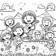 Musical Harmony Coloring Page img
